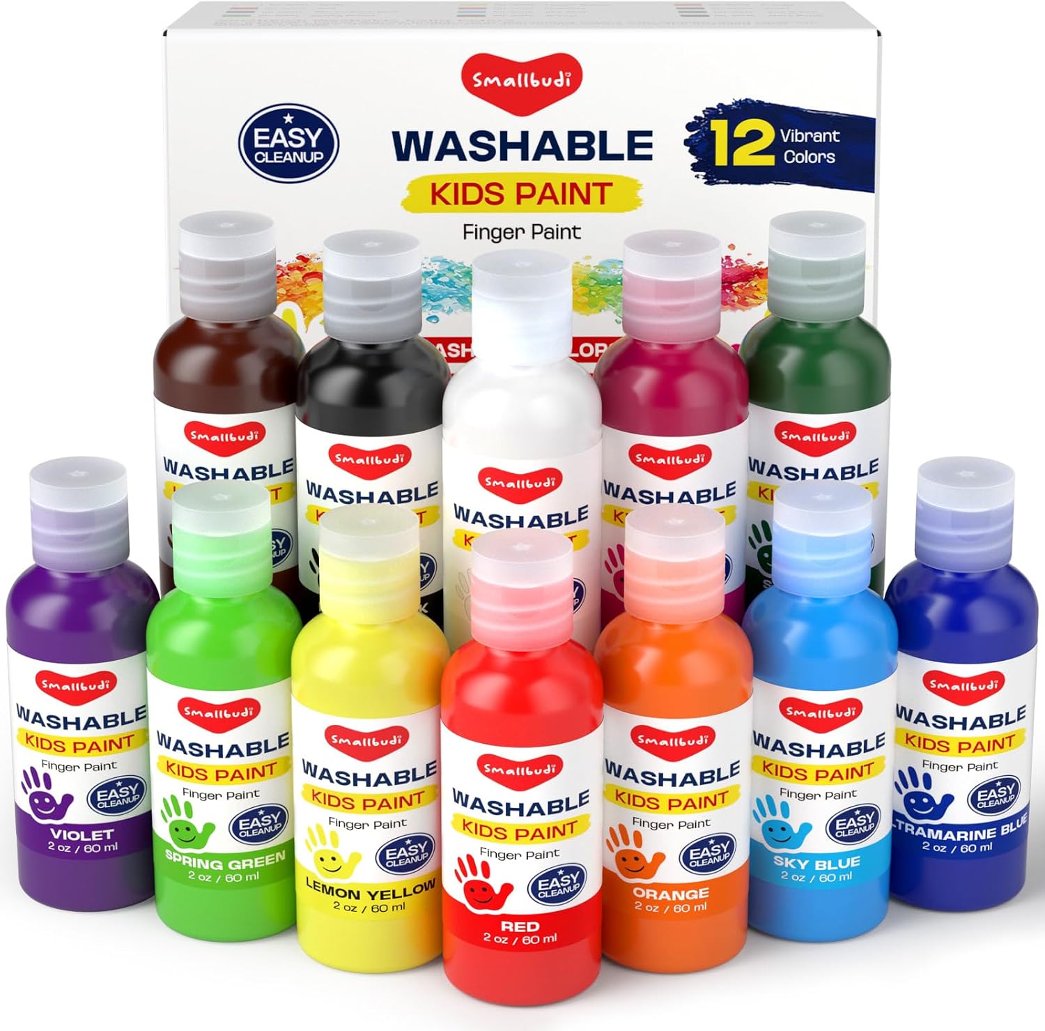 Detalle de Smallbudi Finger Paint Set, 12 Colors