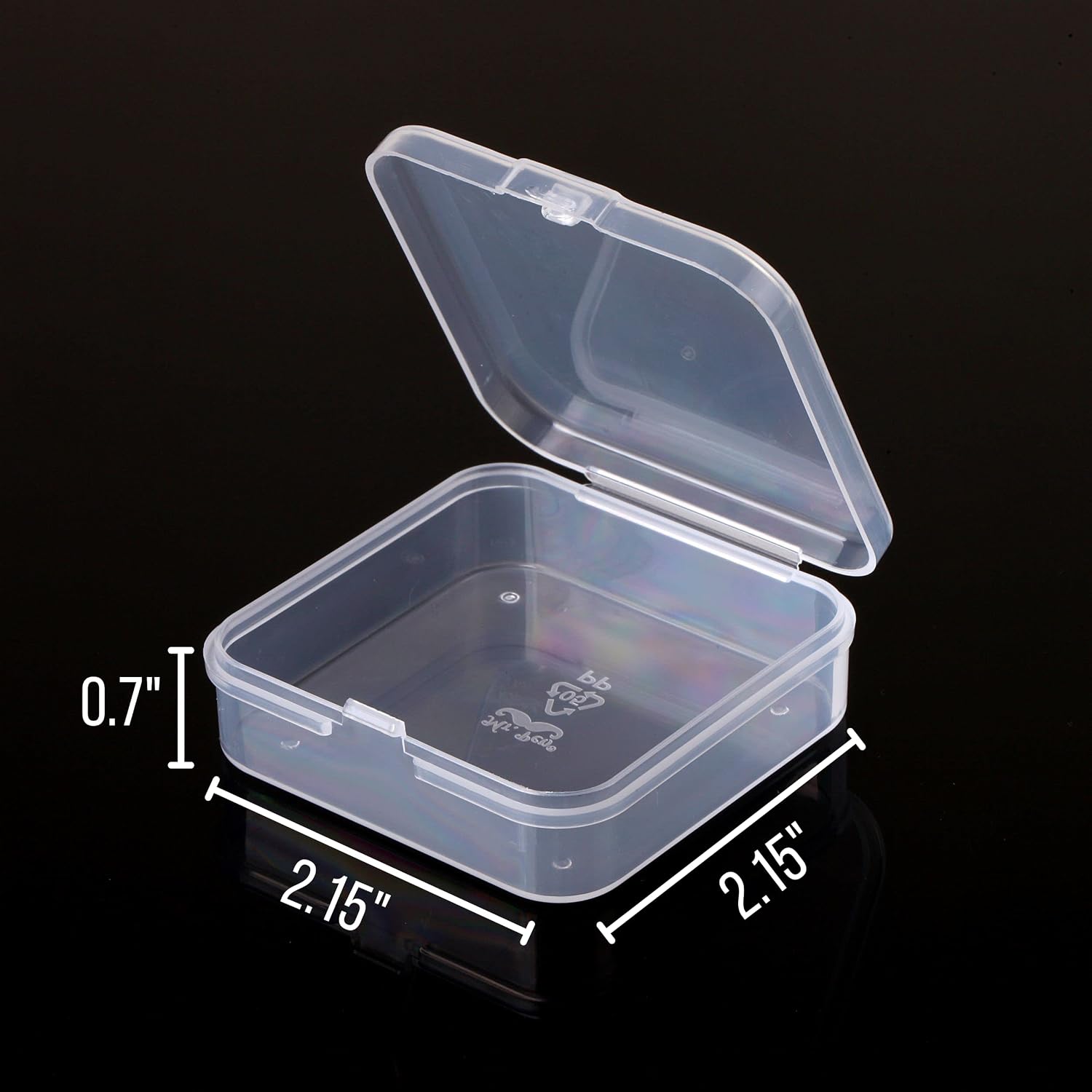 Detalle de Mr. Pen CQT12 Bead Organizer Boxes, 12 Clear Stackable Plastic Cases