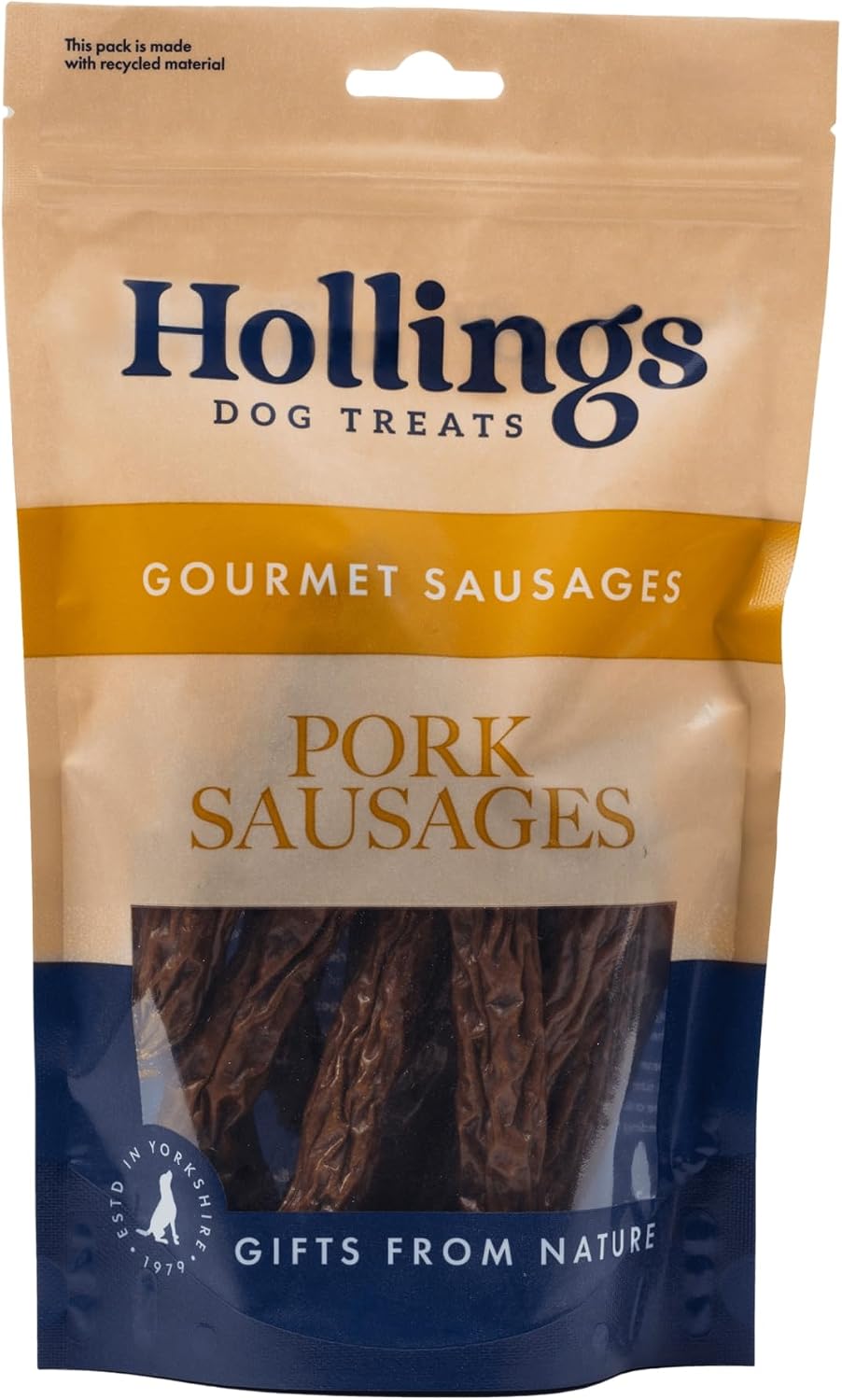Thumbnail 6 de Hollings Pork Sausages Dog Treats – 200g (Pack of 10), 100% Natural, Gluten Free air-dried chews