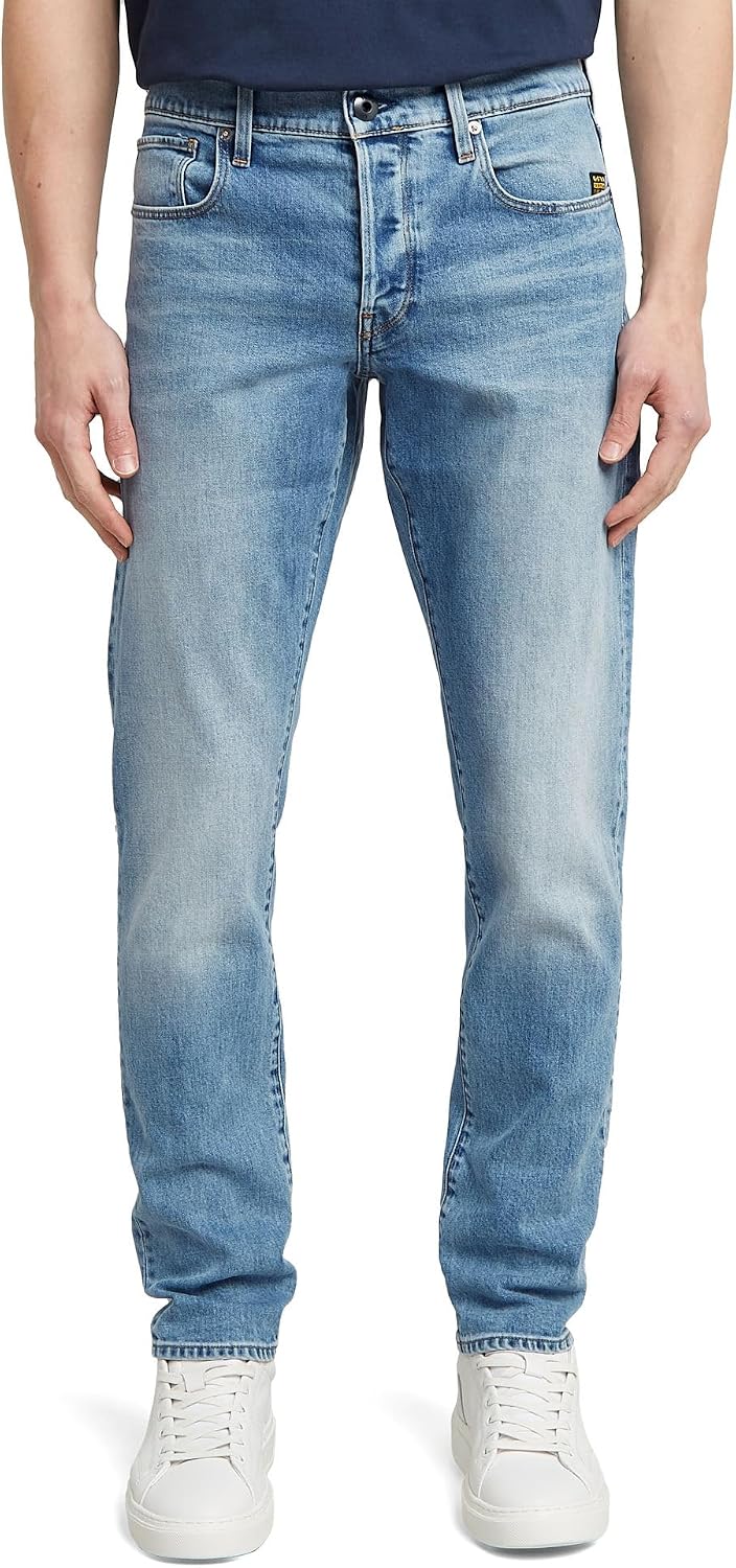 Detalle de G-Star Herren Jeans 3301 Regular Tapered Jeans – Robuste Big-Taper Denim