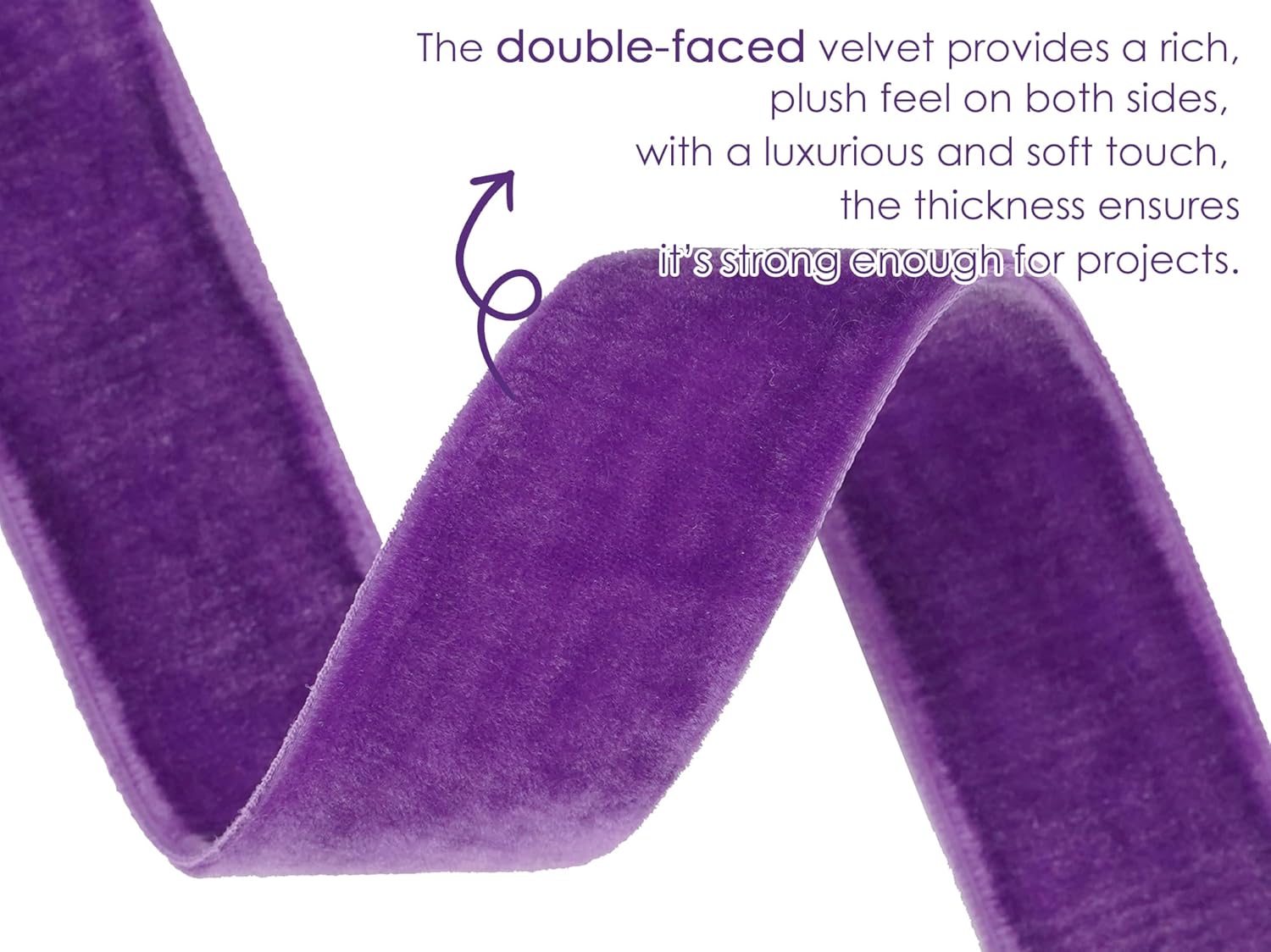 Thumbnail 4 de HUIHUANG Purple Velvet Ribbon 1 inch, 10 yards 🎀