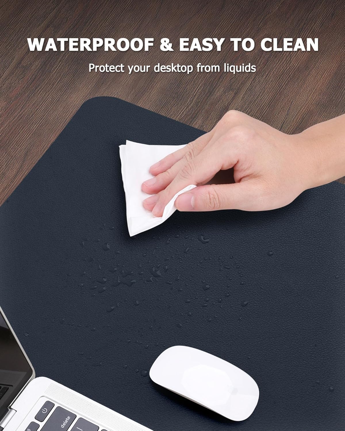 Thumbnail 4 de MOLMO Non-Slip Desk Mat (Dark Blue) – Waterproof, Easy-Clean Large Desk Pad 120 x 43 cm