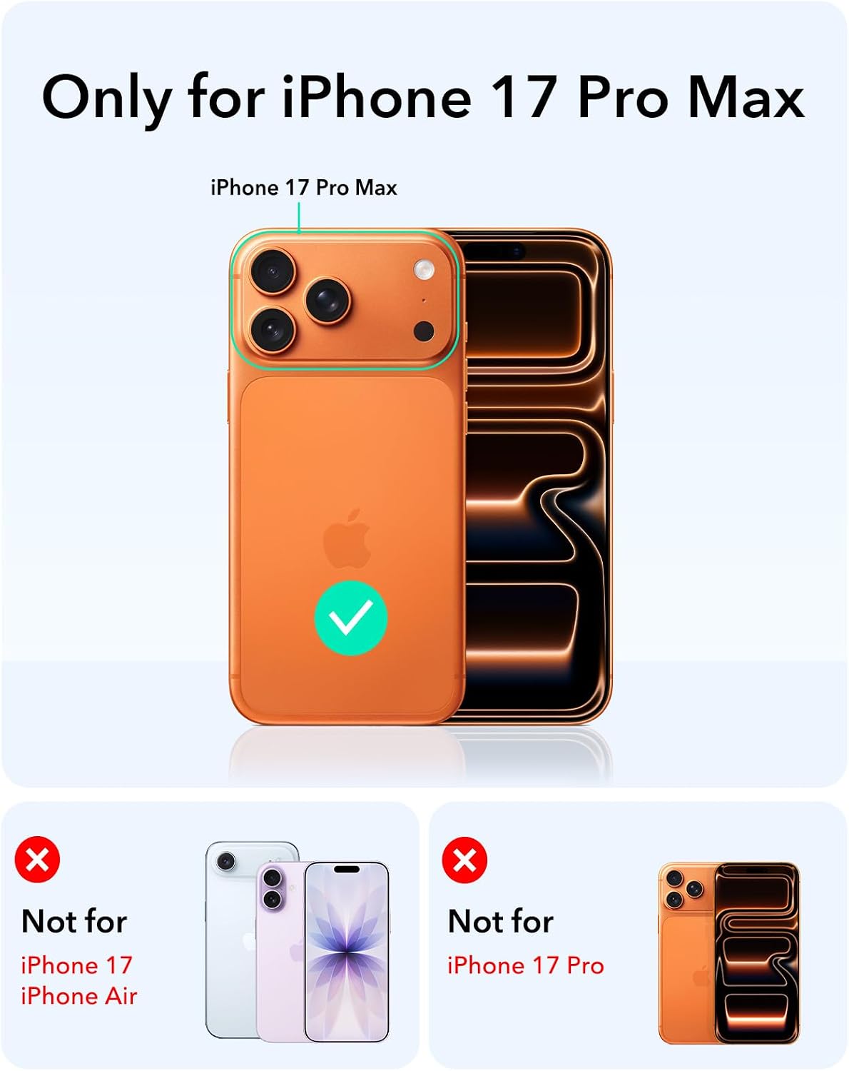 Thumbnail 1 de ESR iPhone 17 Pro Max case with MagSafe 7X military drop protection