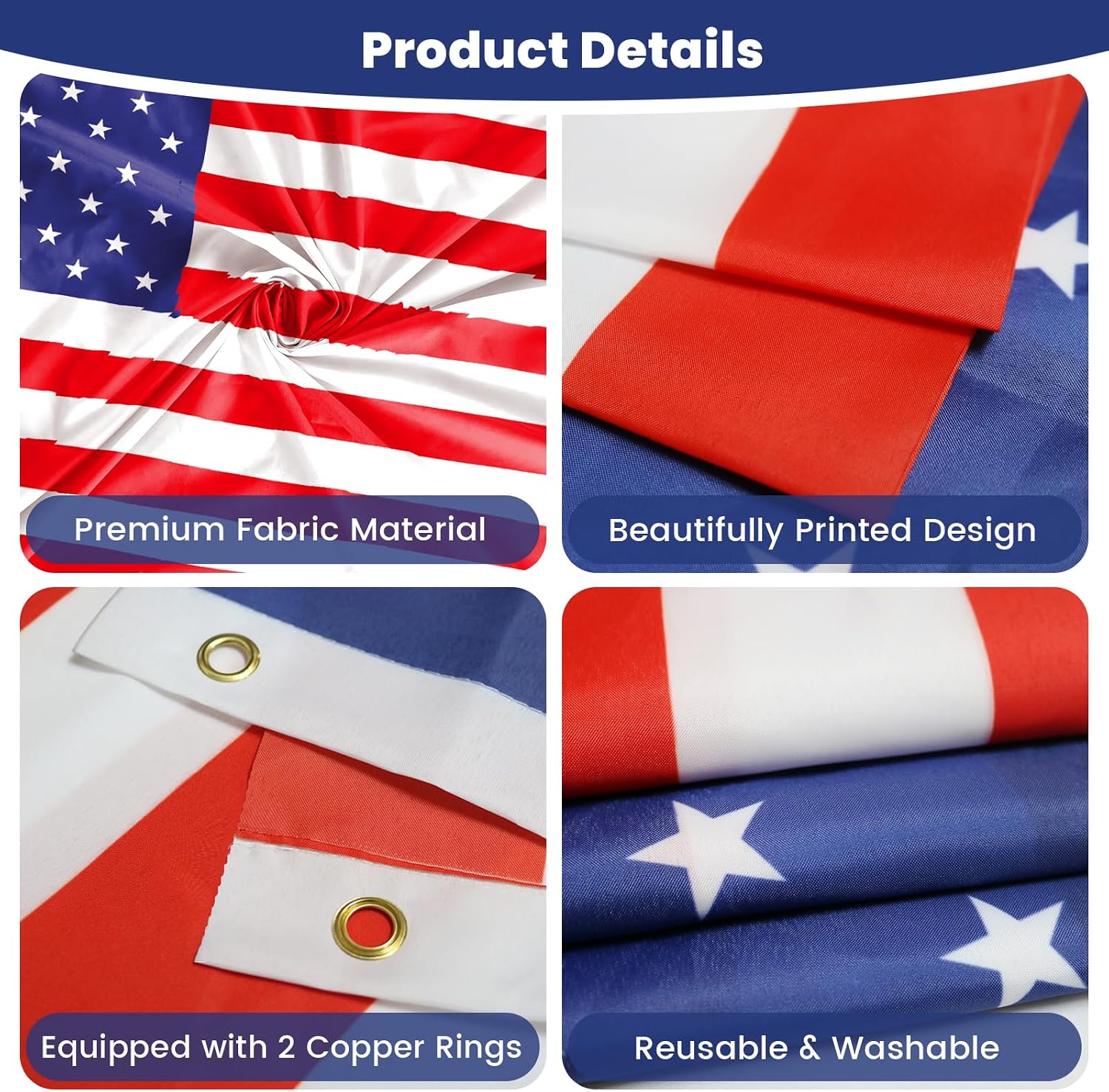 Detalle de PartyYaa England Flag 5ft x 3ft St Georges Flag – Durable Polyester with Brass Eyelets