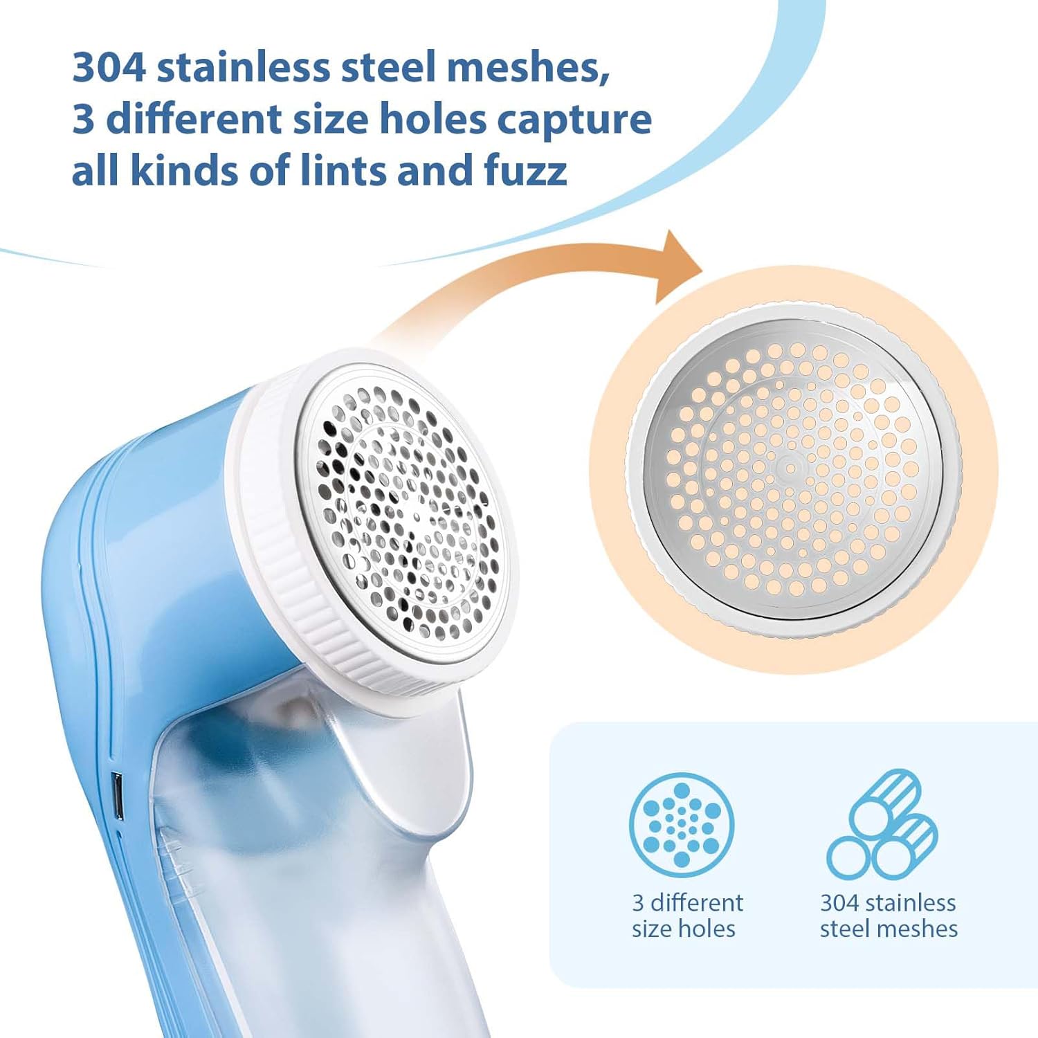 Thumbnail 3 de Tiptop Home Rasoir Anti Bouloche électrique rechargeable à 3 lames remplaçables