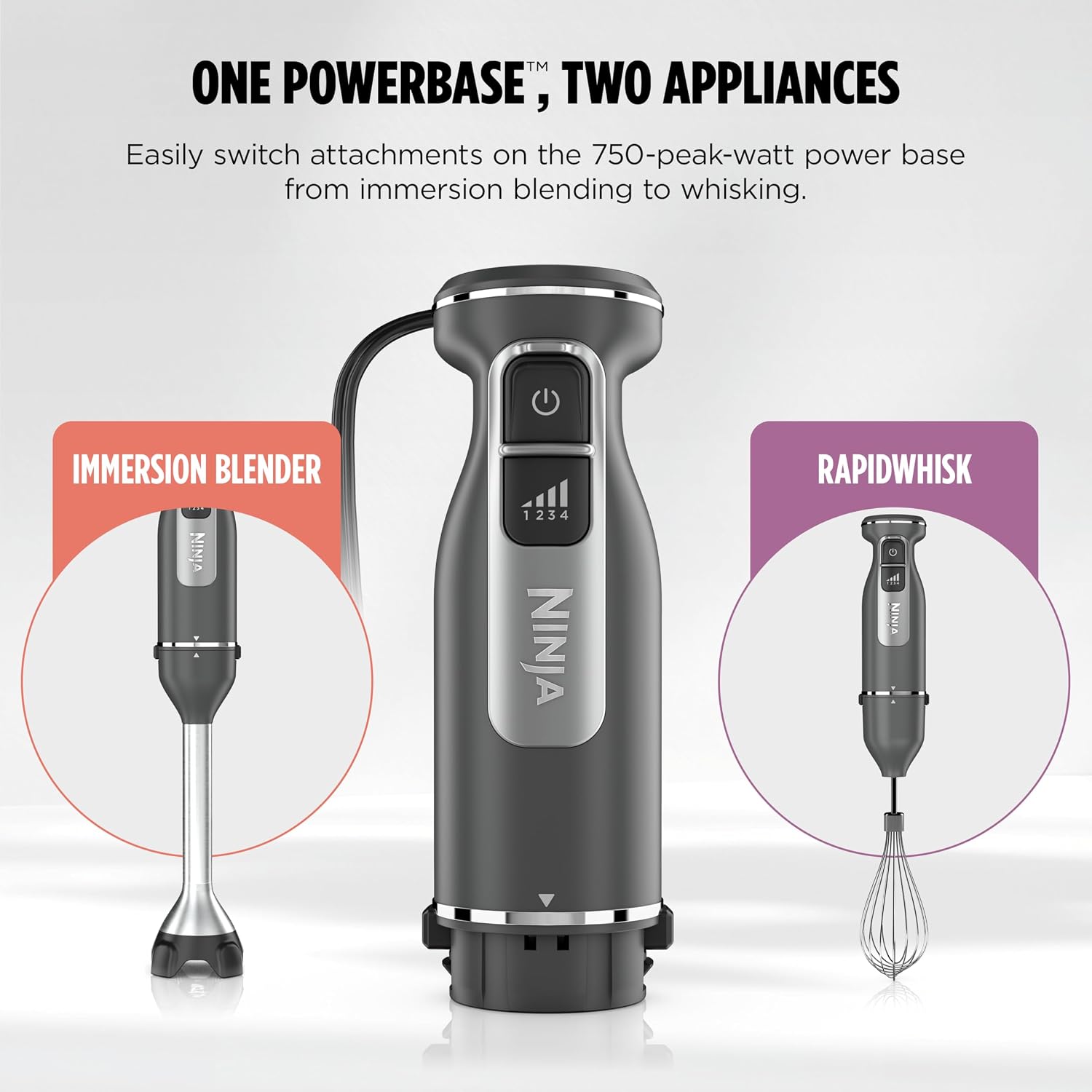 Detalle 2 de Ninja immersion blender and whisk, 4 speeds