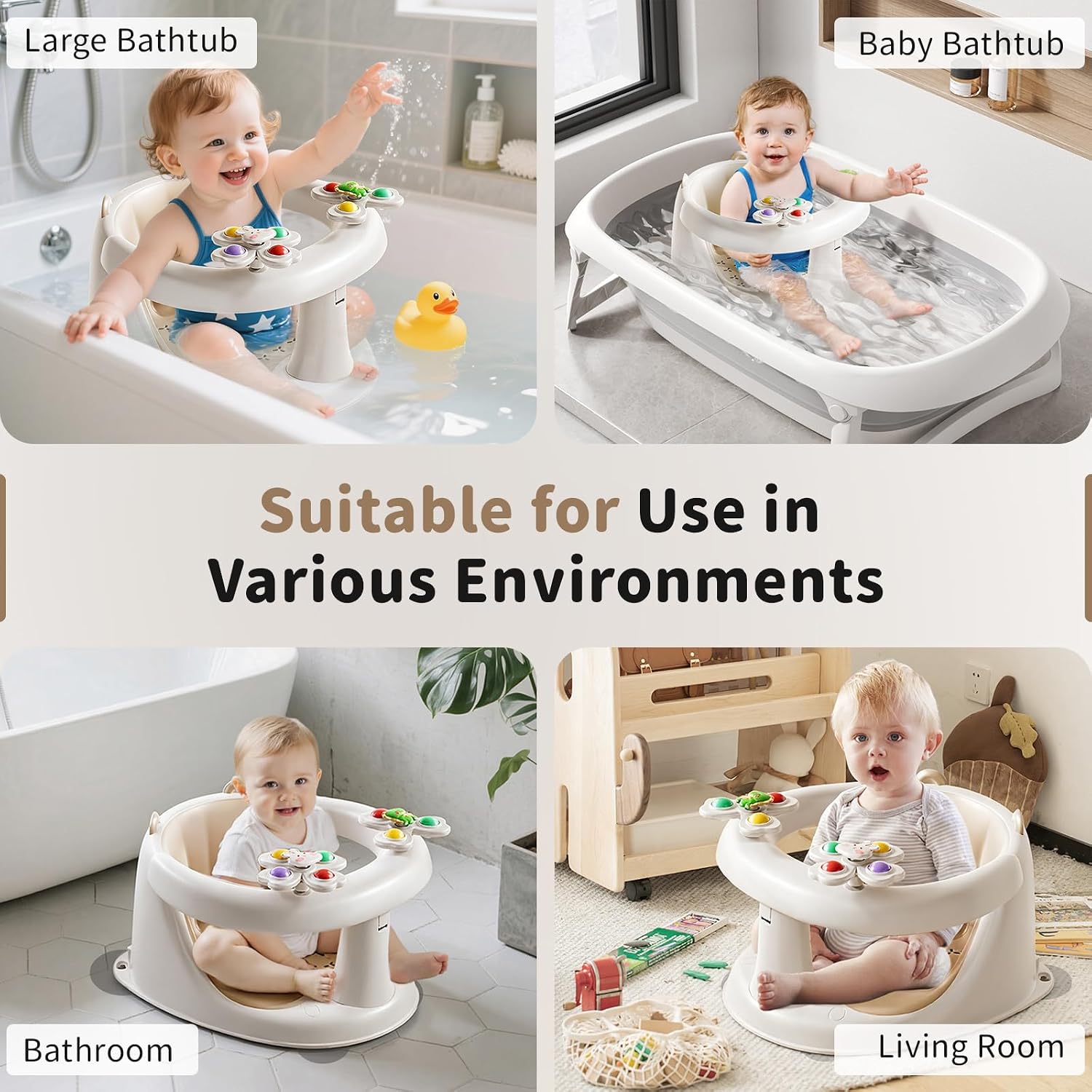 Detalle 2 de FOVVZDIL Baby Bath Seat 6 Months Plus