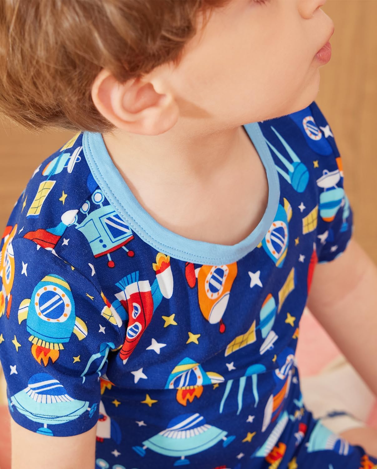 Thumbnail 4 de babee Reshinee Bamboo Viscose Toddler Car Pajamas 2-Piece Set (12M-8Y) — Snug, Cool Summer Sleepwear