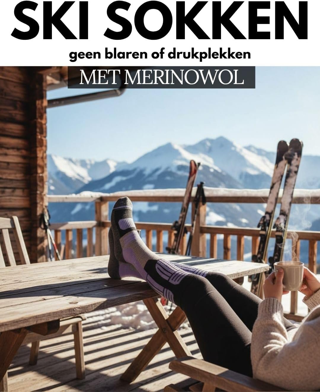 Thumbnail 1 de sockenkauf24 Merino skisokken voor dames, 2 paar