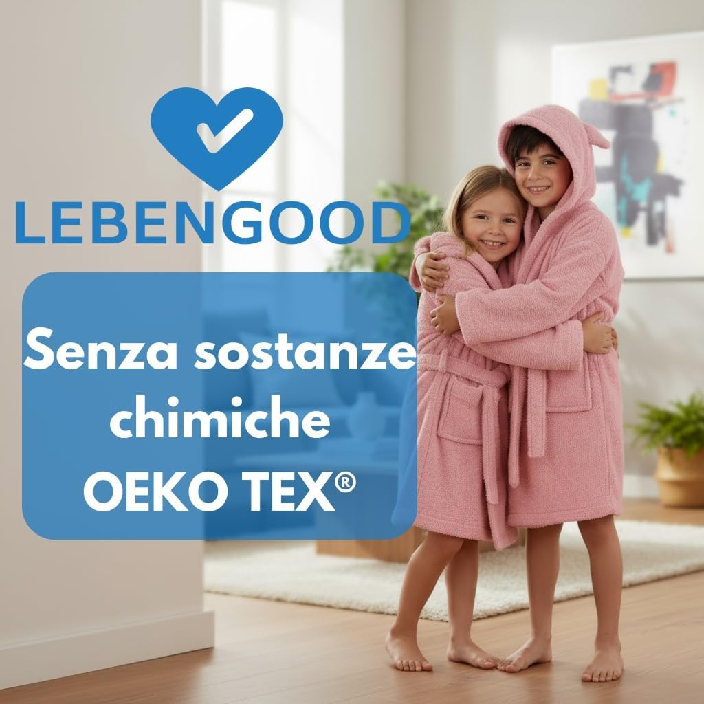 Thumbnail 5 de LEBENGOOD Accappatoio Bambini 100% Cotone