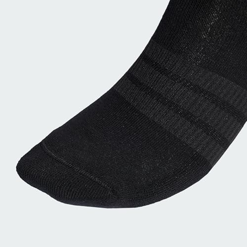 Detalle 1 de Adidas Unisex Cushioned Crew Socks 6er-Pack – Schwarz/Schwarz/Weiß, Größe 40-42