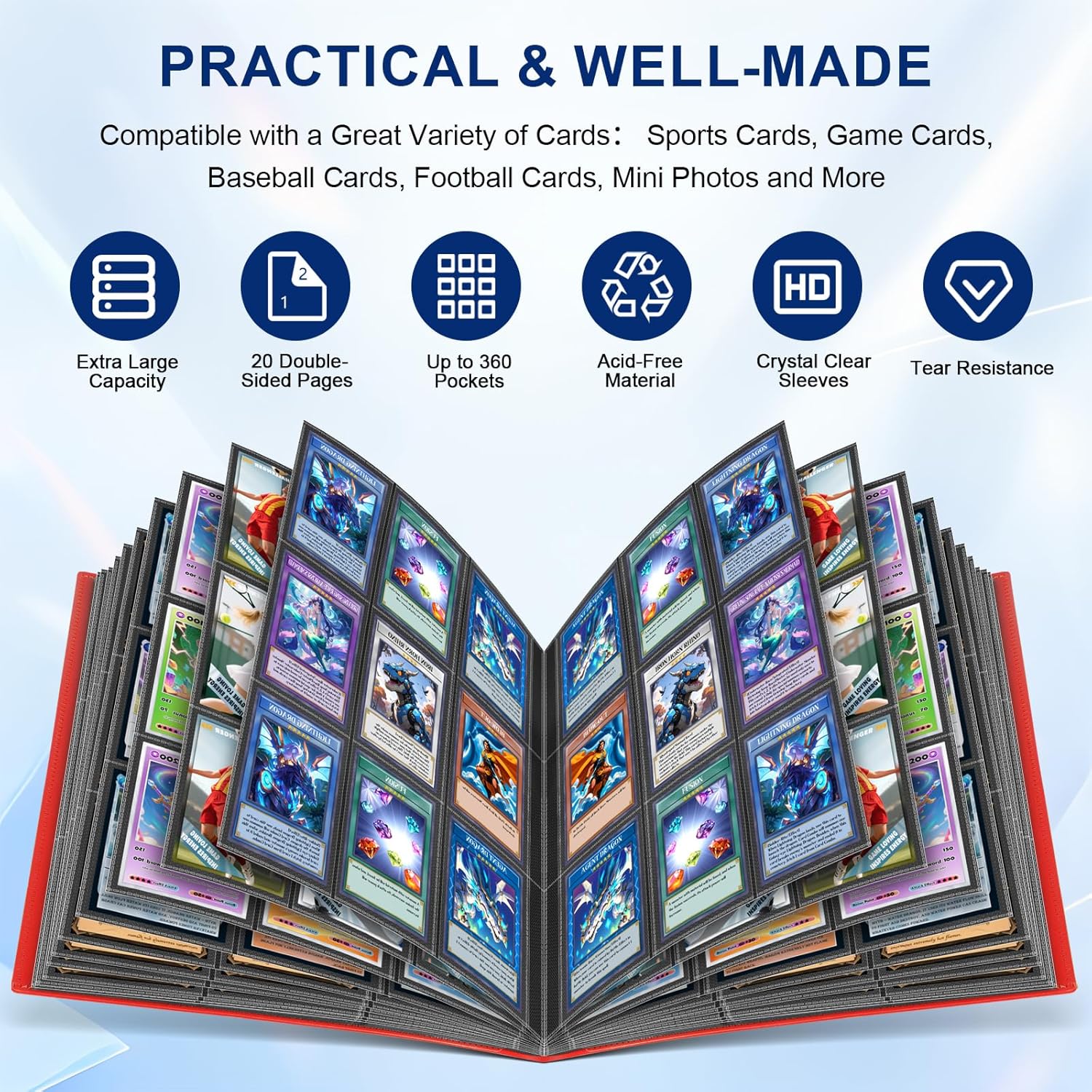 Thumbnail 4 de 9 Pockets Trading Card Binder 360 pockets