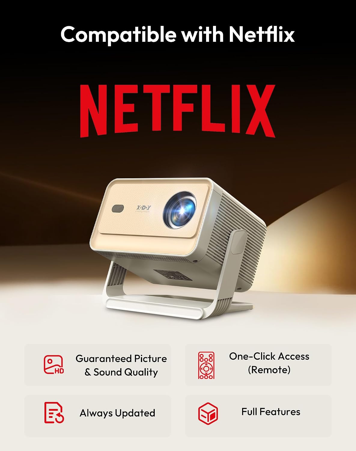 Thumbnail 2 de XGODY 700ANSI 4K smart projector with Wi‑Fi 📽