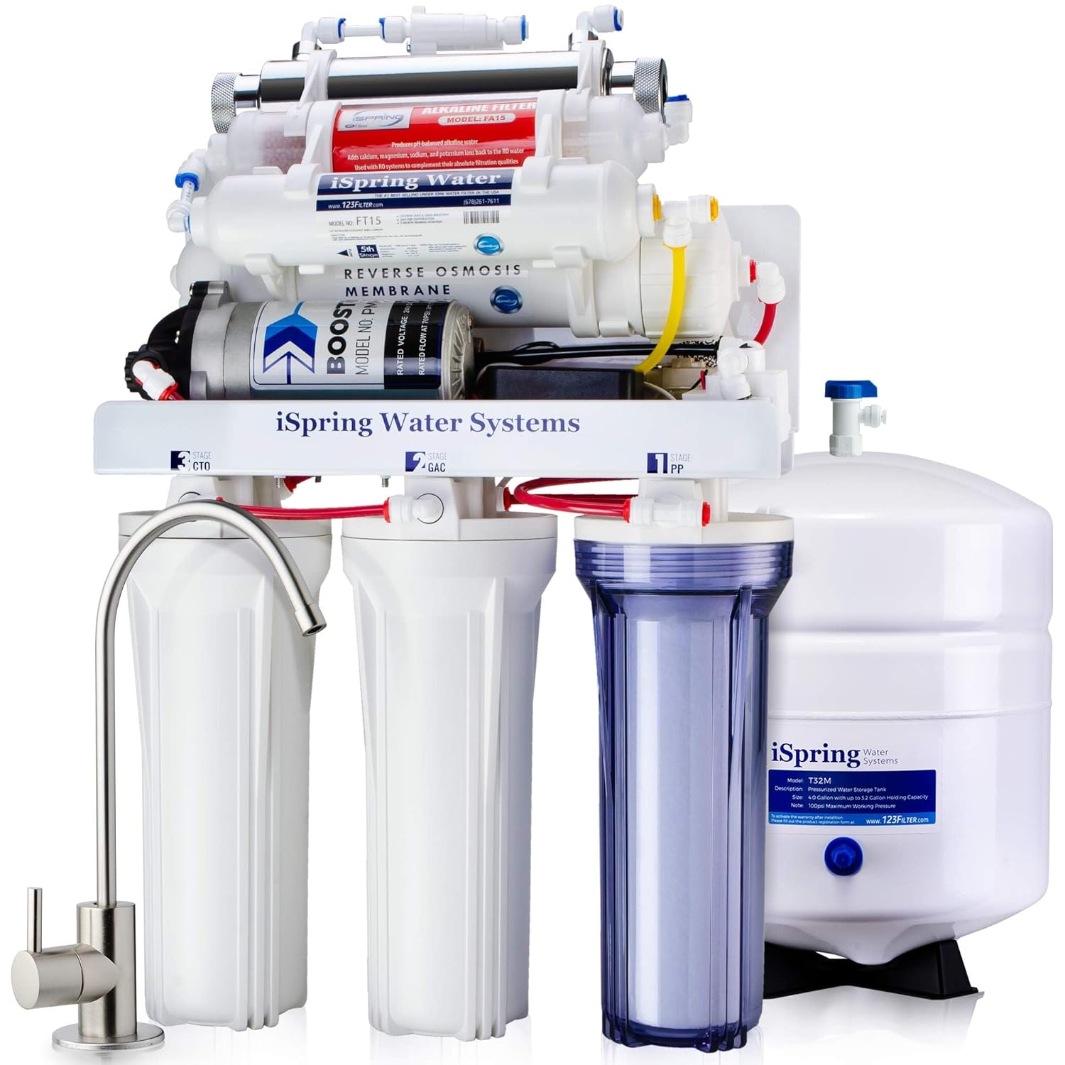 iSpring RCC1UP-AK 100 GPD reverse osmosis system
