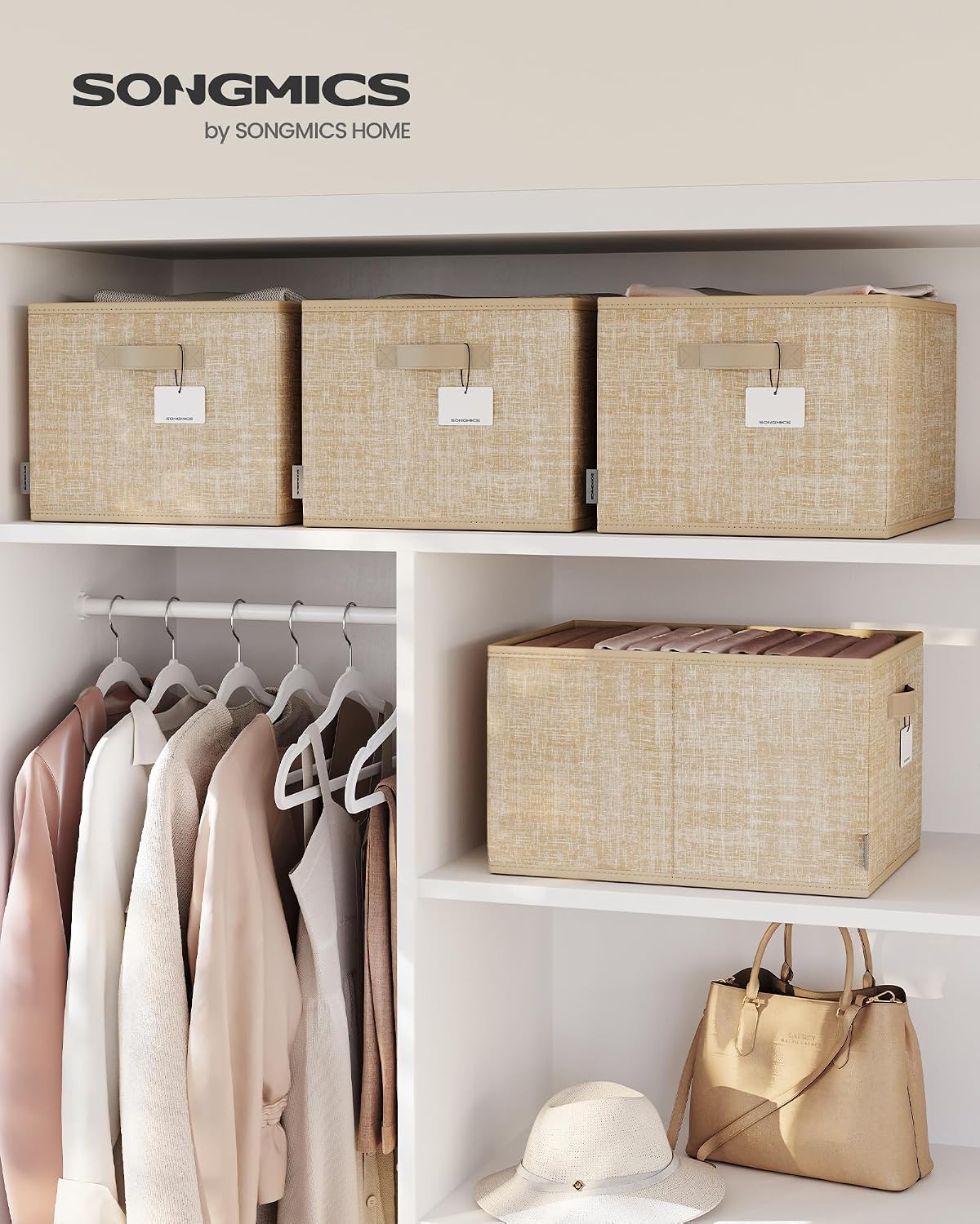 Detalle 2 de SONGMICS ROB440K01 cajas plegables 40 x 30 x 24 cm