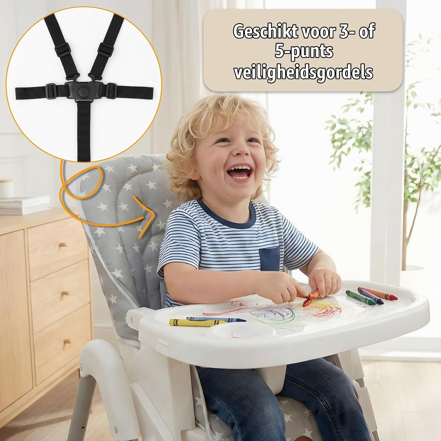 Detalle de Totsy Baby kinderstoelzitkussen met dikke vulling, waterafstotend en Bladeren