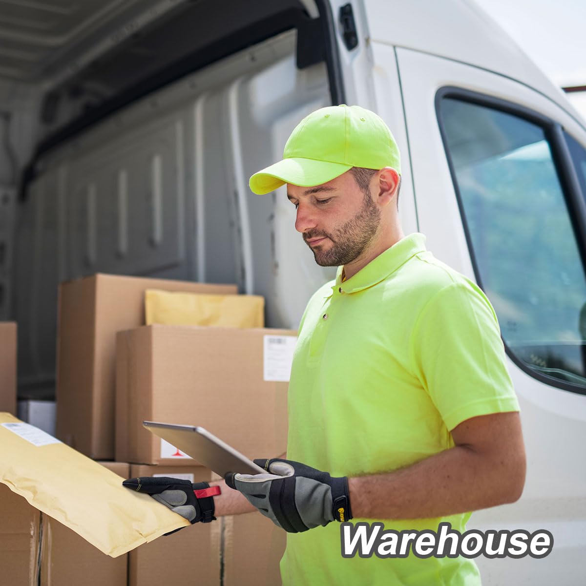 Thumbnail 3 de KAYGO Mechanische Arbeitshandschuhe für Herren (3 Paar) – robuste Handschuhe mit Touchscreen & Kunstlederverstärkung, Schwarz, L, Gr 9