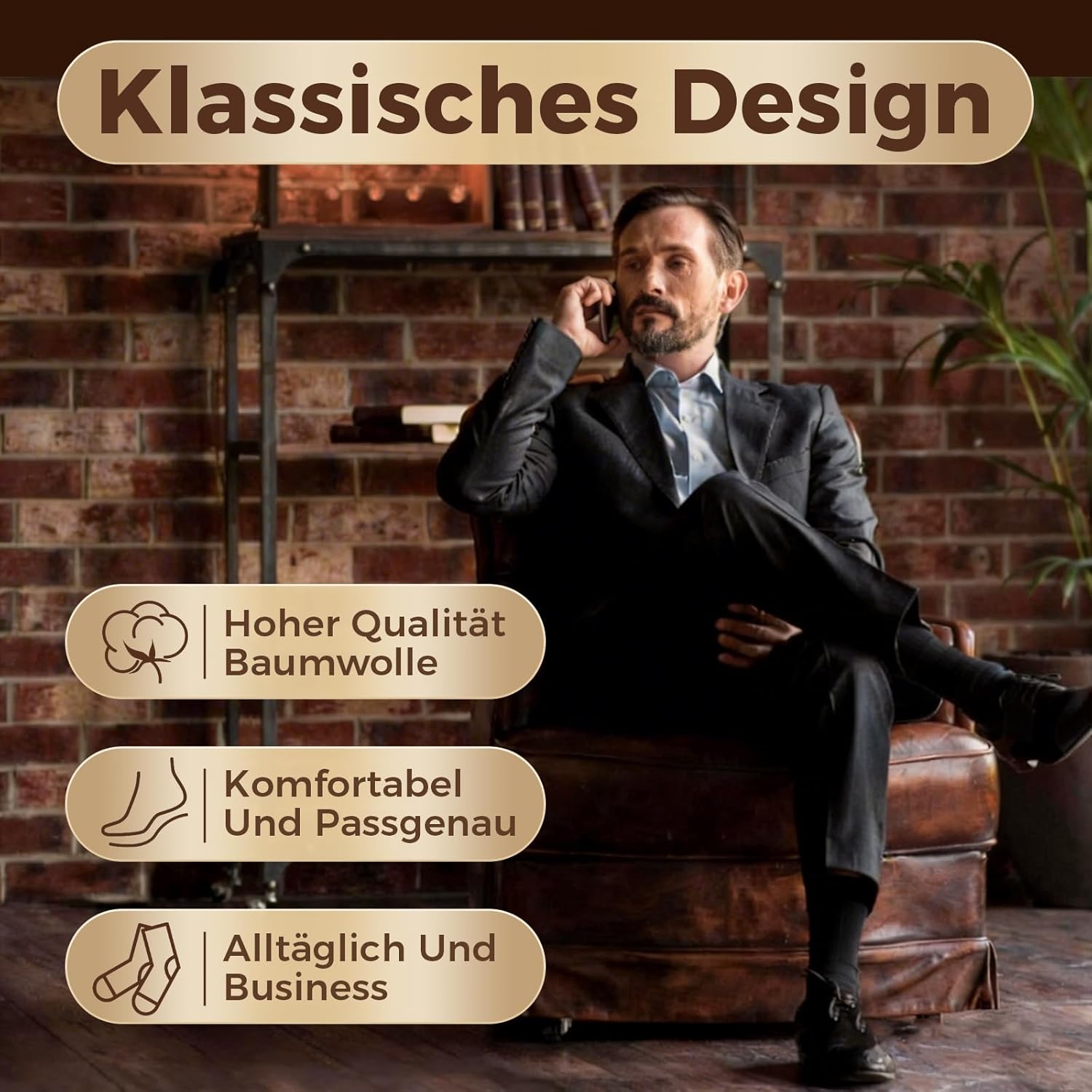 Thumbnail 1 de fitfets 12 Paar Socken – Herren & Damen, Baumwolle, atmungsaktiv, Business & Sportsocken in Schwarz/Weiß/Grau