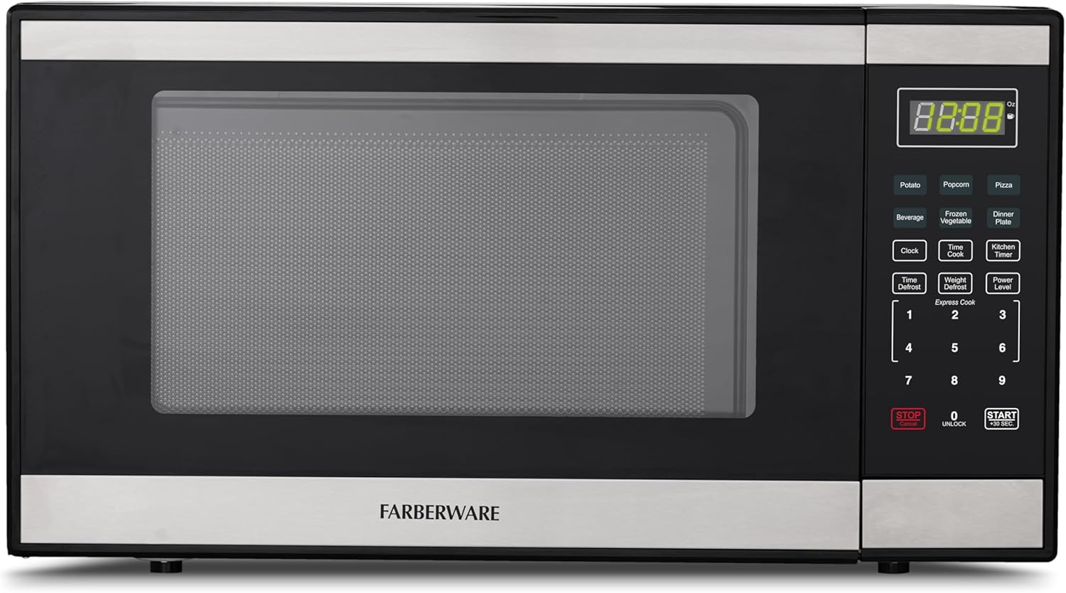 Thumbnail 6 de Farberware 1.1 Cu. Ft. Countertop Microwave Oven (1000 Watts) with Auto Cook, Defrost, and Child Safety Lock