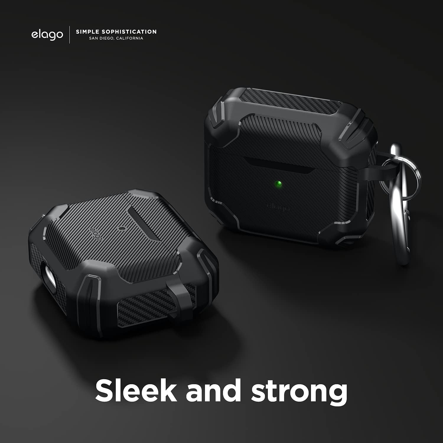 Thumbnail 3 de elago Coque Solid Armor antichoc en TPU pour étui de recharge AirPods 3 (noir)