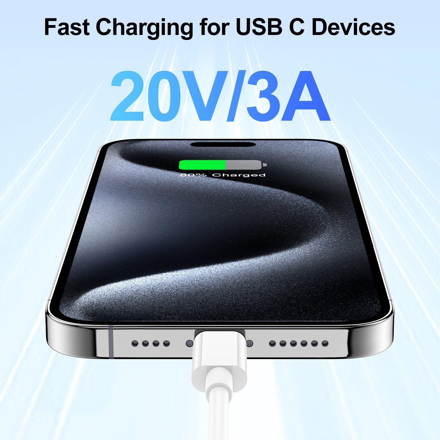 Thumbnail 3 de USB C auf USBC Kabel 3M 2Pack 60W