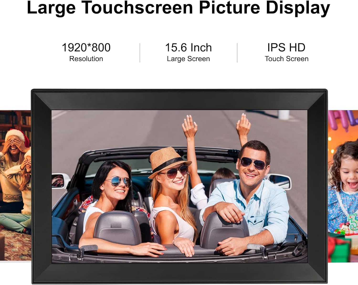 Detalle de Humblestead Digitaler Bilderrahmen 15,6 Zoll – 32 GB Speicher, WLAN, IPS-Touchscreen