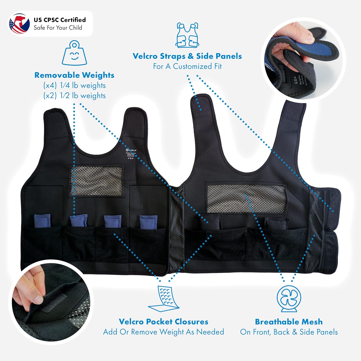 Detalle 2 de Harkla Weighted Vest for Kids, Large