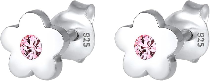 Detalle 1 de Elli Pendientes para niñas en plata 925, flor