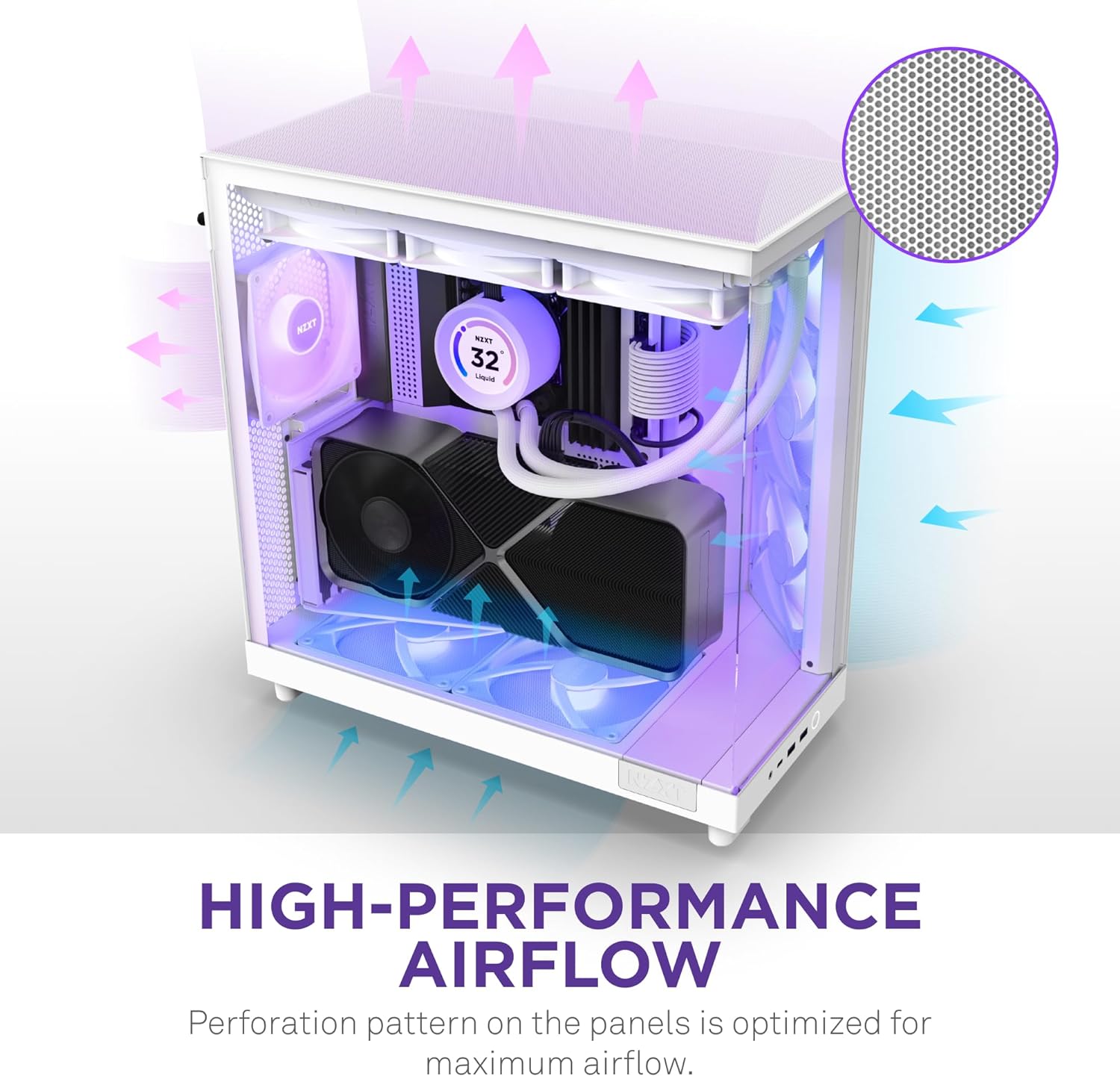 Detalle de NZXT H6 Flow RGB Gehäuse Mid-Tower