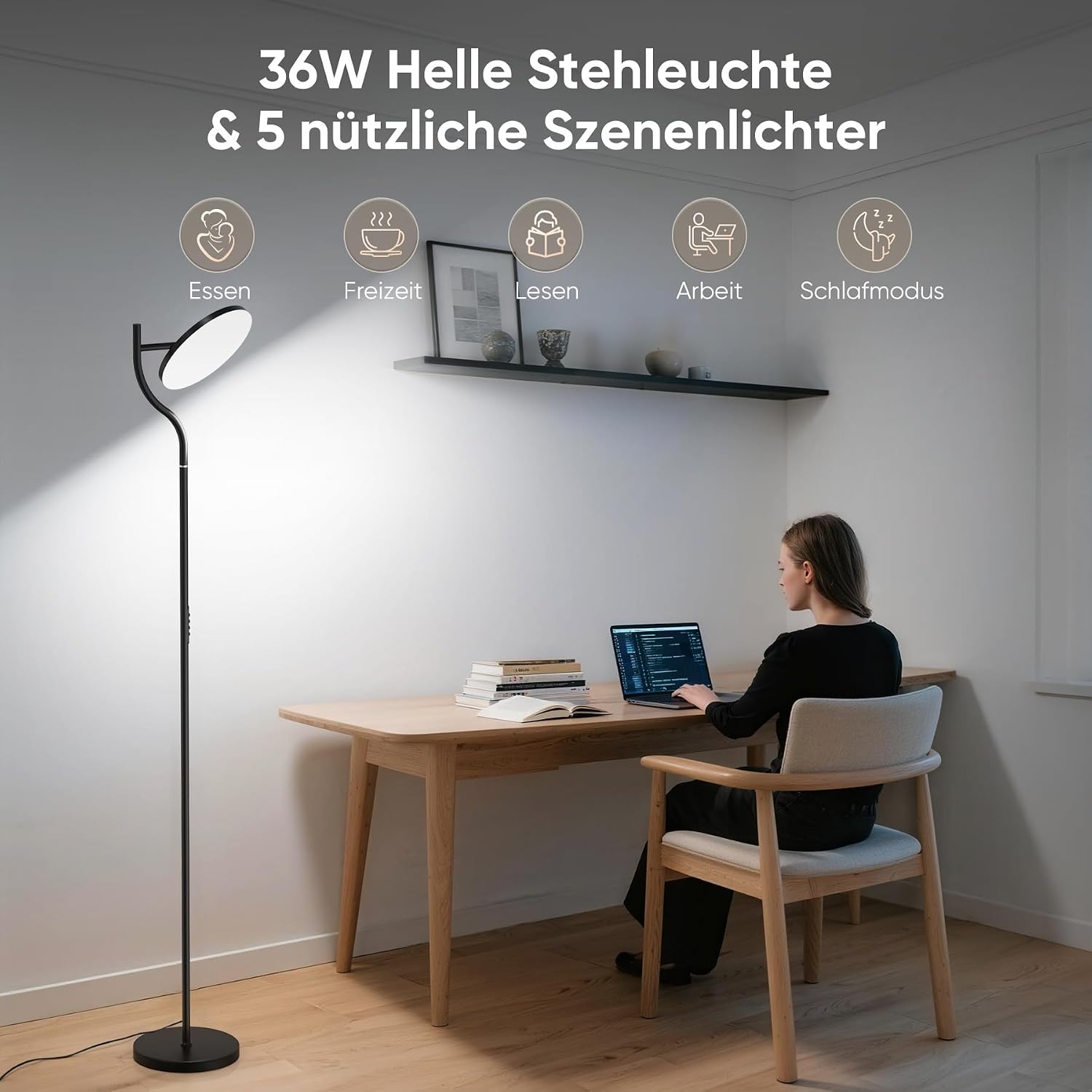 Thumbnail 3 de Bonsery Stehlampe 36 W mit Fernbedienung