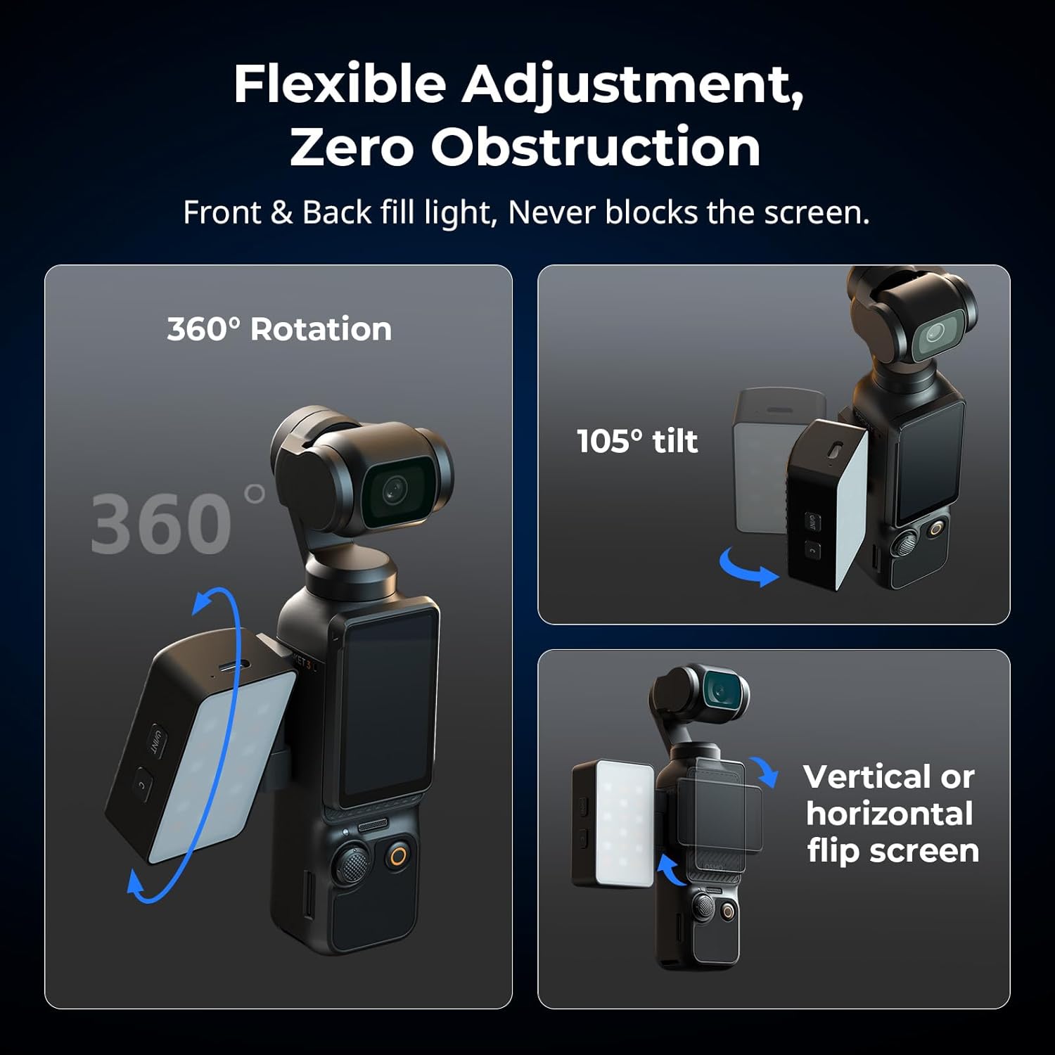 Detalle de SMALLRIG RGBWW LED Luce Video per DJI Osmo Pocket 3 5745