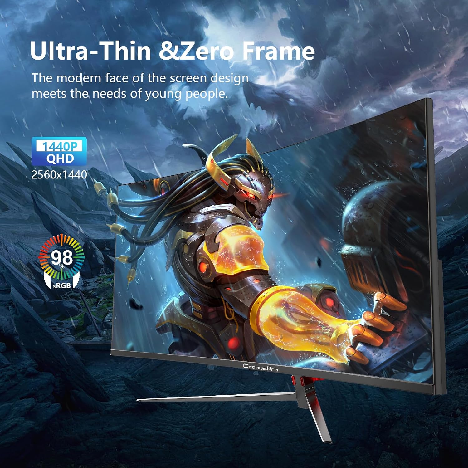 Detalle de CronusPro Curved Gaming Monitor 27 Zoll – 2K QHD, 165 Hz, 1 ms MPRT, VA-Panel