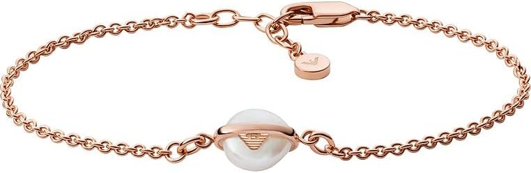 Thumbnail 2 de Emporio Armani Damenarmband aus roségoldfarbenem Sterlingsilber mit Namensplakette und Schiebe- oder Karabinerverschluss