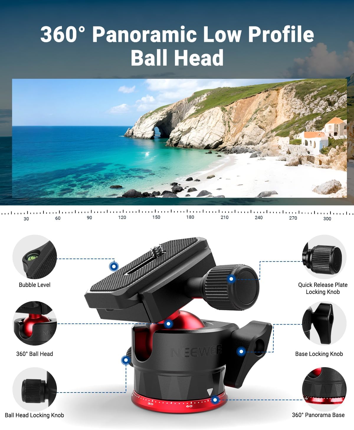Thumbnail 4 de NEEWER TP14B 72" Travel Tripod — 13.2 lb load