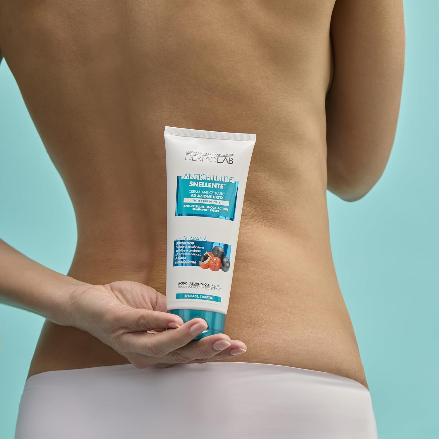 Detalle de Dermolab Crema Corpo Anticellulite Snellente - Azione Urto con Centella e Guaranà, 200 ml