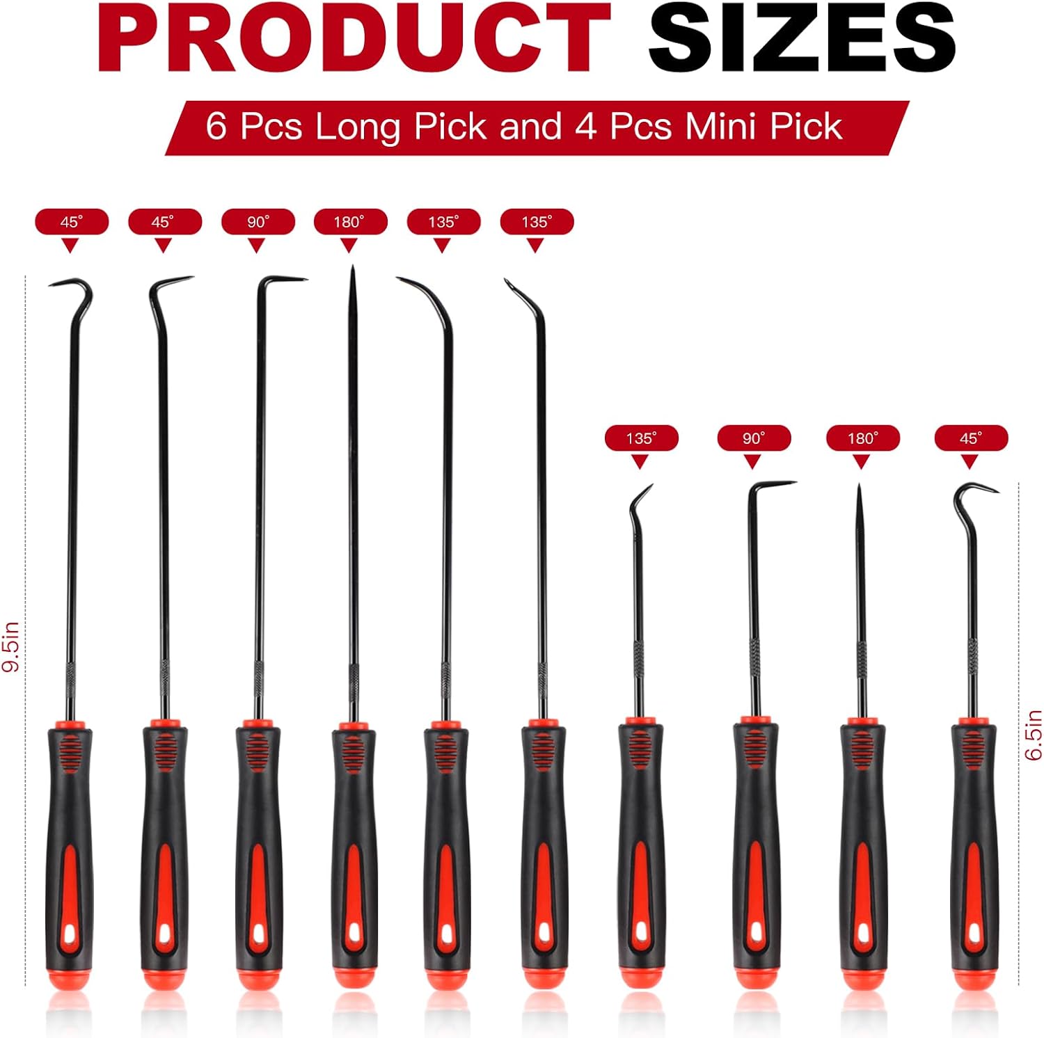 Thumbnail 1 de Rindion 10PCS Pick Set Mechanic with Non-Slip Grip