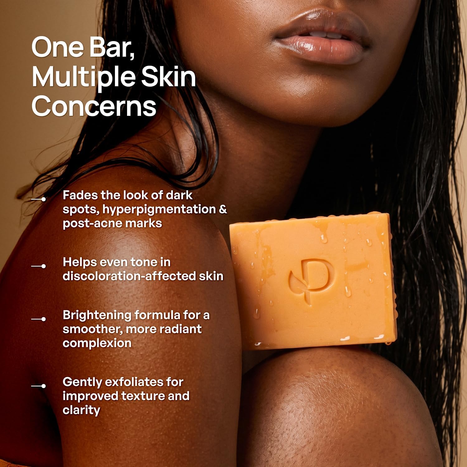 Detalle 2 de PLANTIFIQUE Kojic Acid Soap Bar for Dark Spots, 80 g, with Travel Case