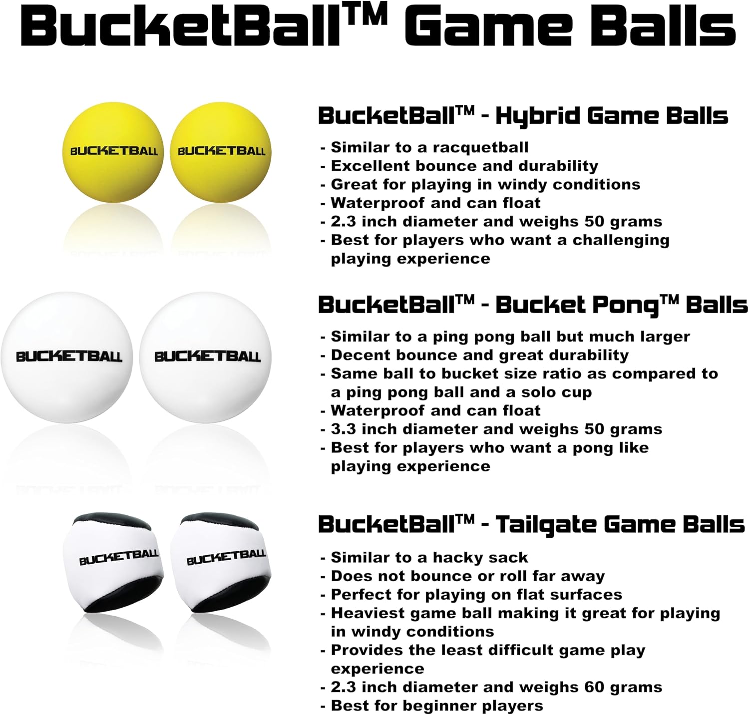 Thumbnail 3 de BucketBall Original Party Pack — portable outdoor yard game with inflatable racks and lifetime warranty