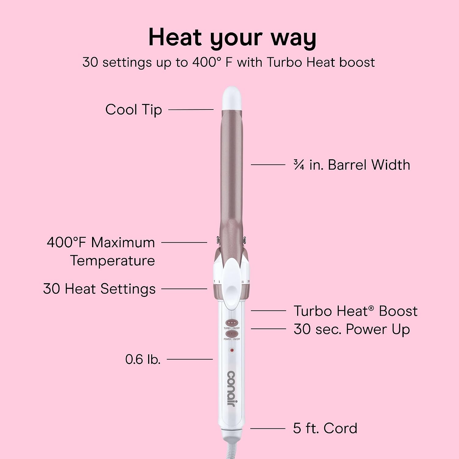 Thumbnail 3 de Conair Curling Iron, 3/4-Inch Barrel