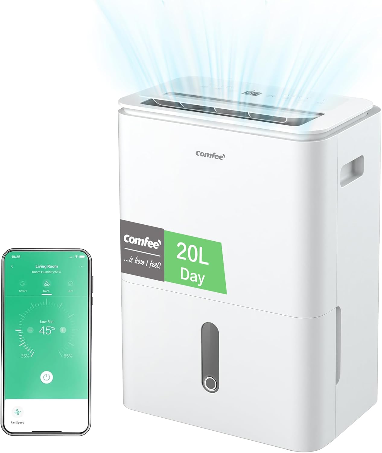 Detalle 2 de COMFEE' Easy Dry 20L dehumidifier