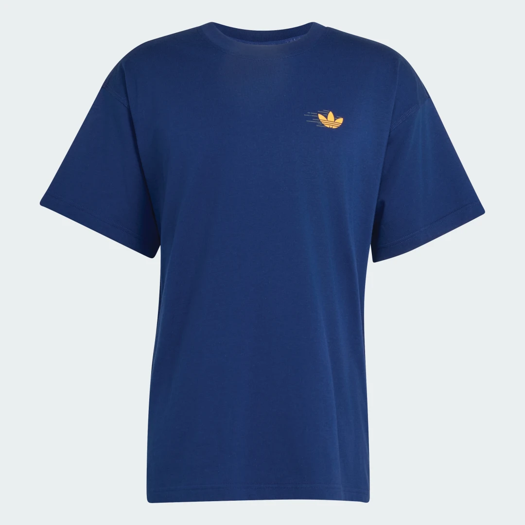 Detalle de Camiseta Running Club Oversized de Adidas — corte cómodo y color Azul