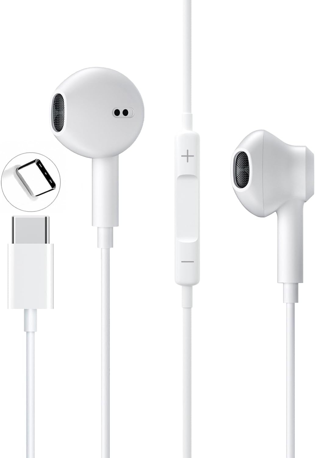 Detalle de Écouteurs filaires USB‑C intra‑auriculaires avec micro et contrôle du volume