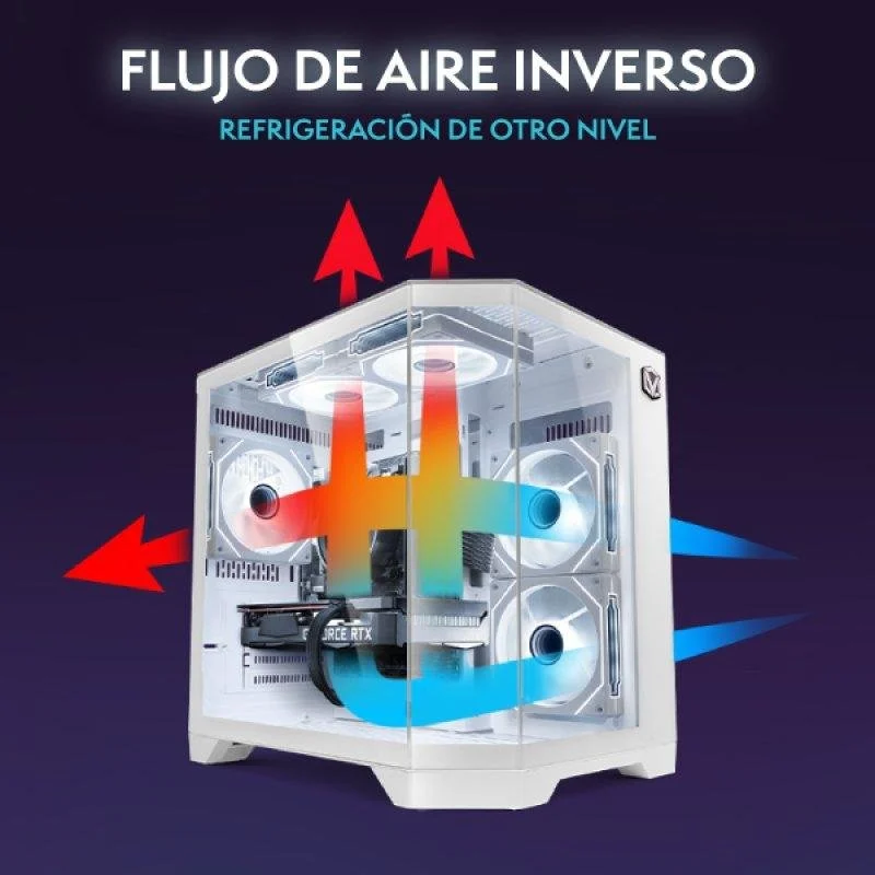Detalle de Vibox V-504: Gaming PC con Ryzen 5, RTX 3050 y 1 TB NVMe para 1080p/1440p