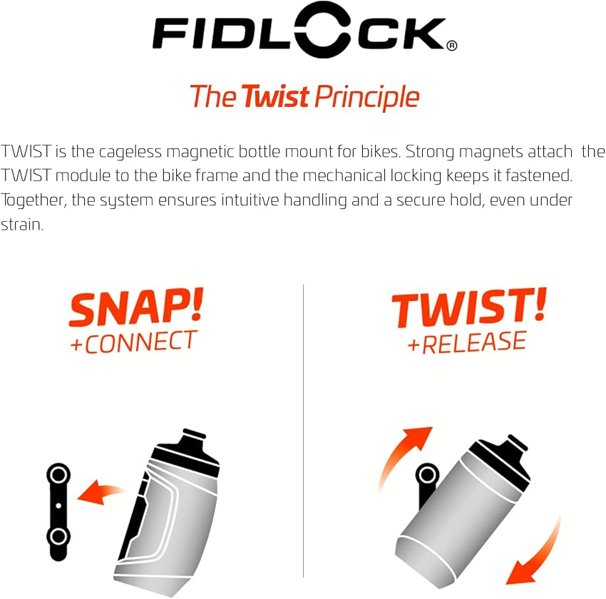 Detalle 2 de Fidlock Bottle 450 portabidón bicicleta 590 ml MTB