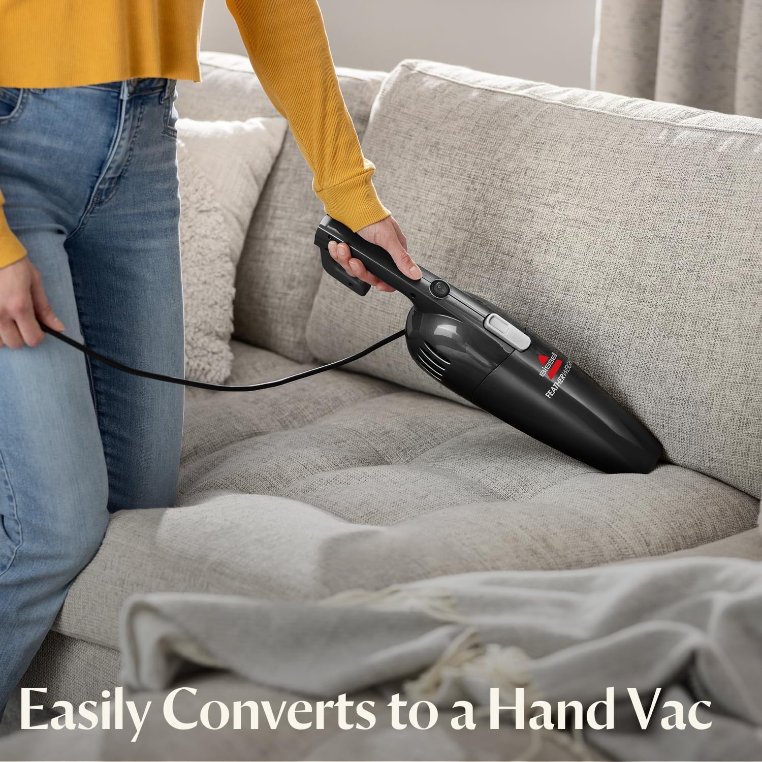 Detalle de Bissell Featherweight Stick Lightweight Bagless Vacuum (2033M) with Crevice Tool, Black