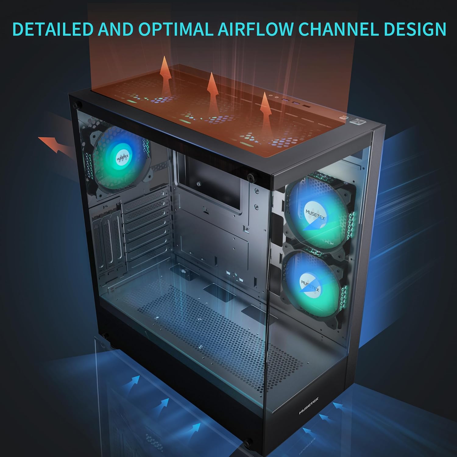 Thumbnail 1 de MUSETEX K2 Case PC ATX 6 ventole