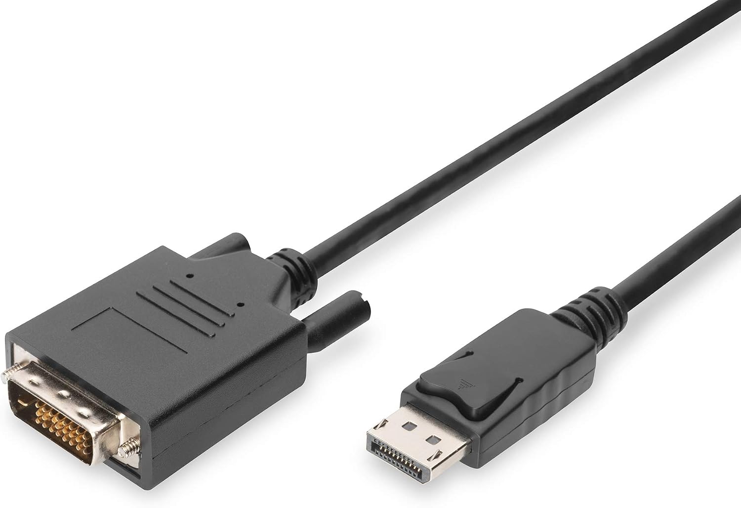 Detalle 2 de DIGITUS DisplayPort zu DVI-D Adapterkabel (DP - DVI-D, 24+1), 3,0 m, Verriegelung, Full HD 1080p/60Hz