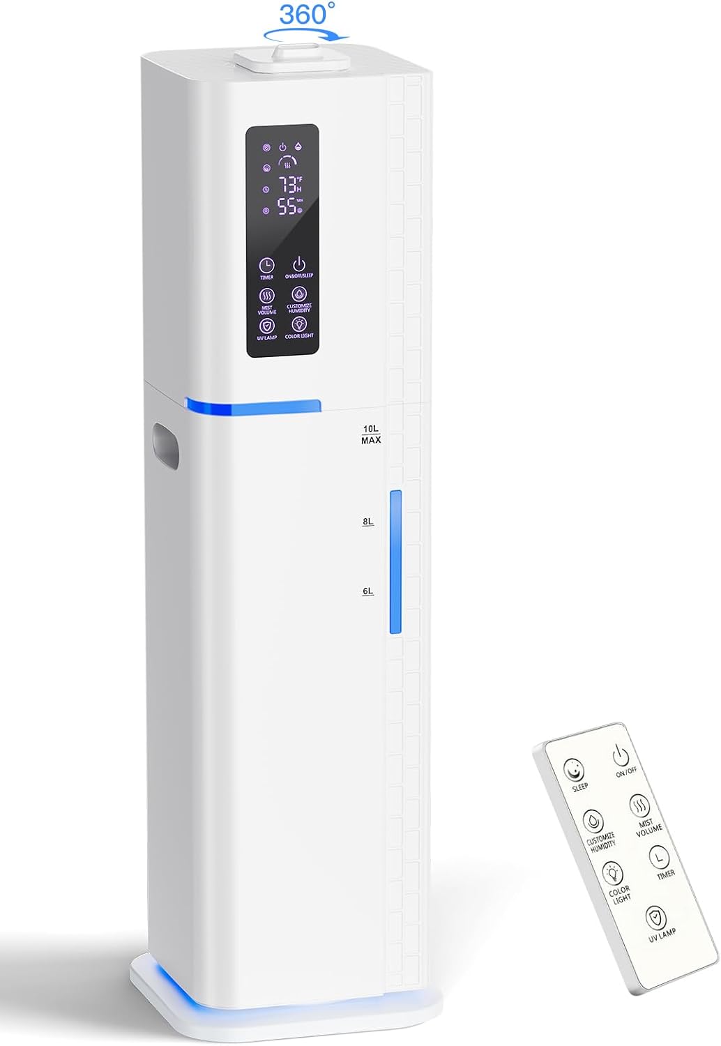Detalle de Zeova 10L Humidifier 60H Runtime, Quiet Home 🌫