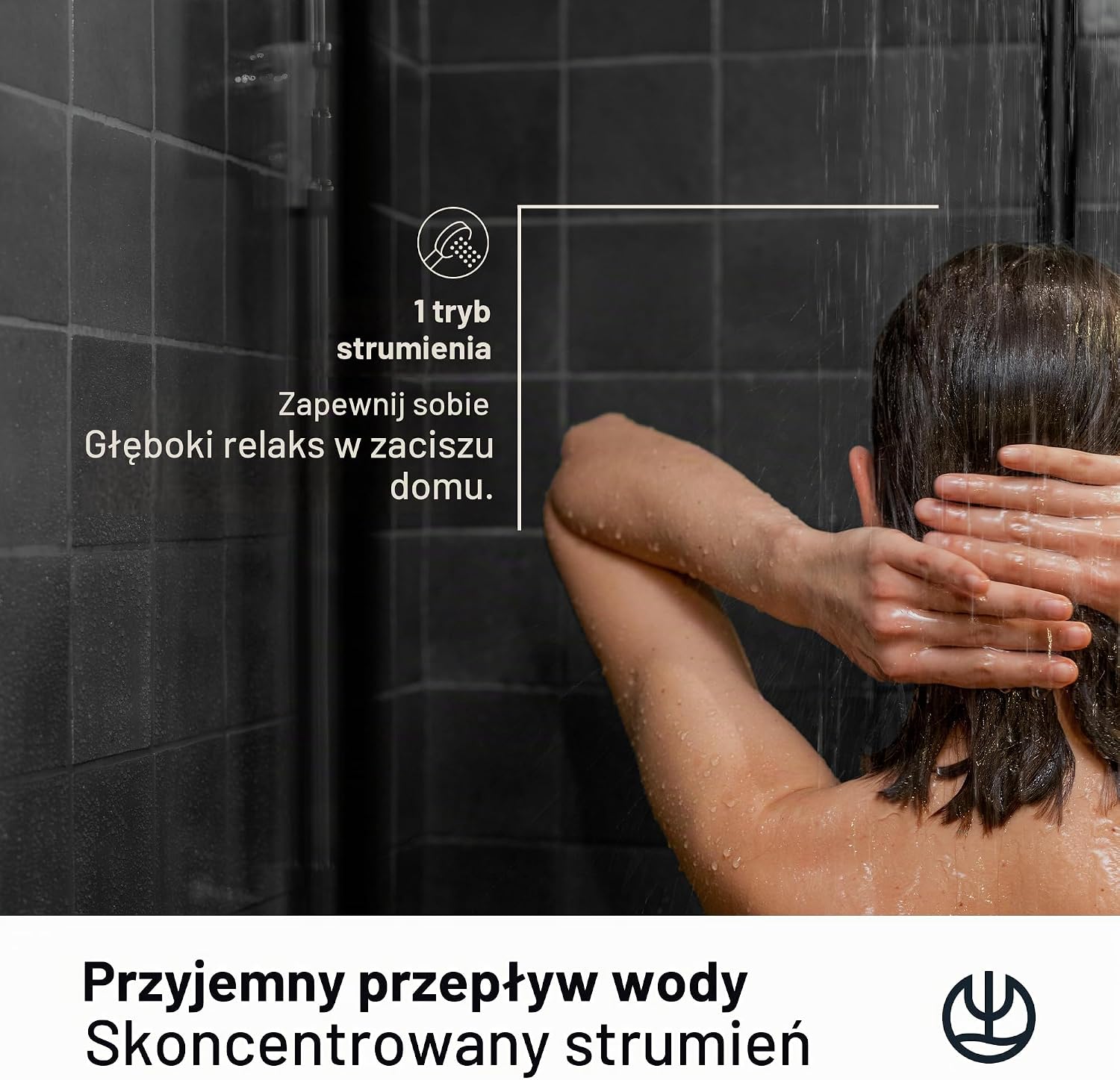 Detalle 2 de KLUDI -X1 Design słuchawka prysznicowa, chromowana, 20 cm, jeden strumień