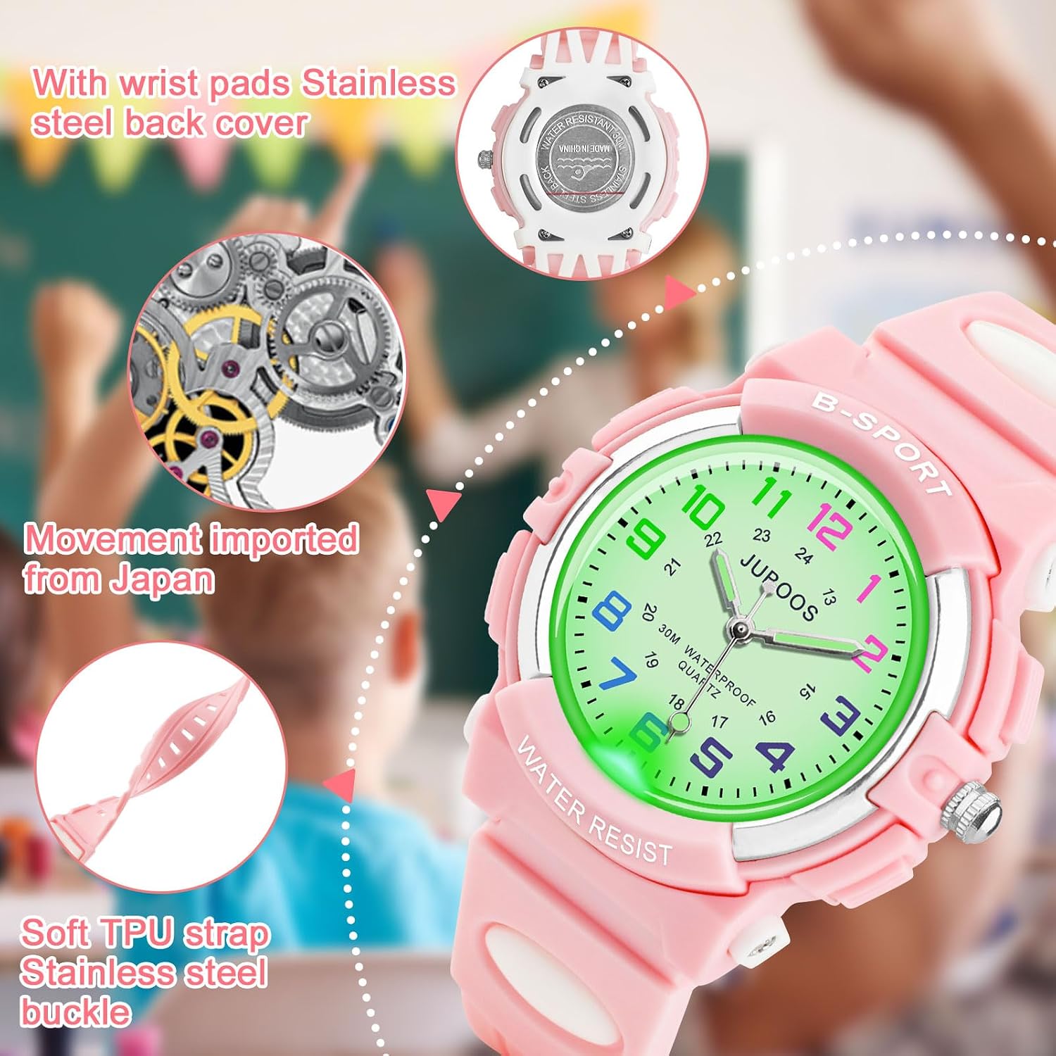Detalle 1 de Juboos Reloj Analógico 3 ATM para niños